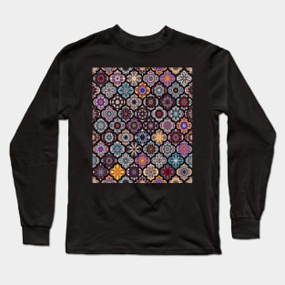 Moroccan Tile Pattern Long Sleeve T-Shirt